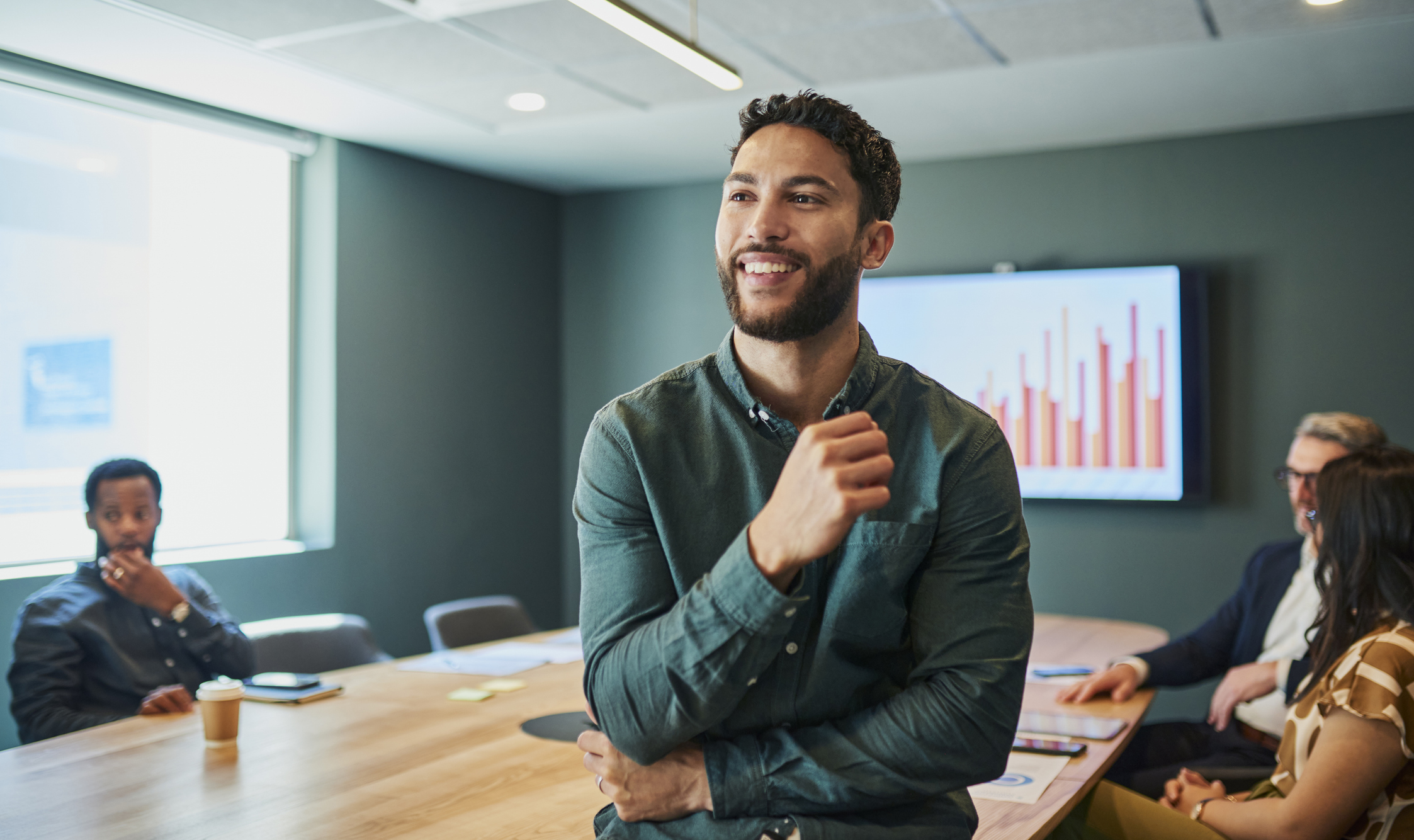 Talent acquisition leader in conference room