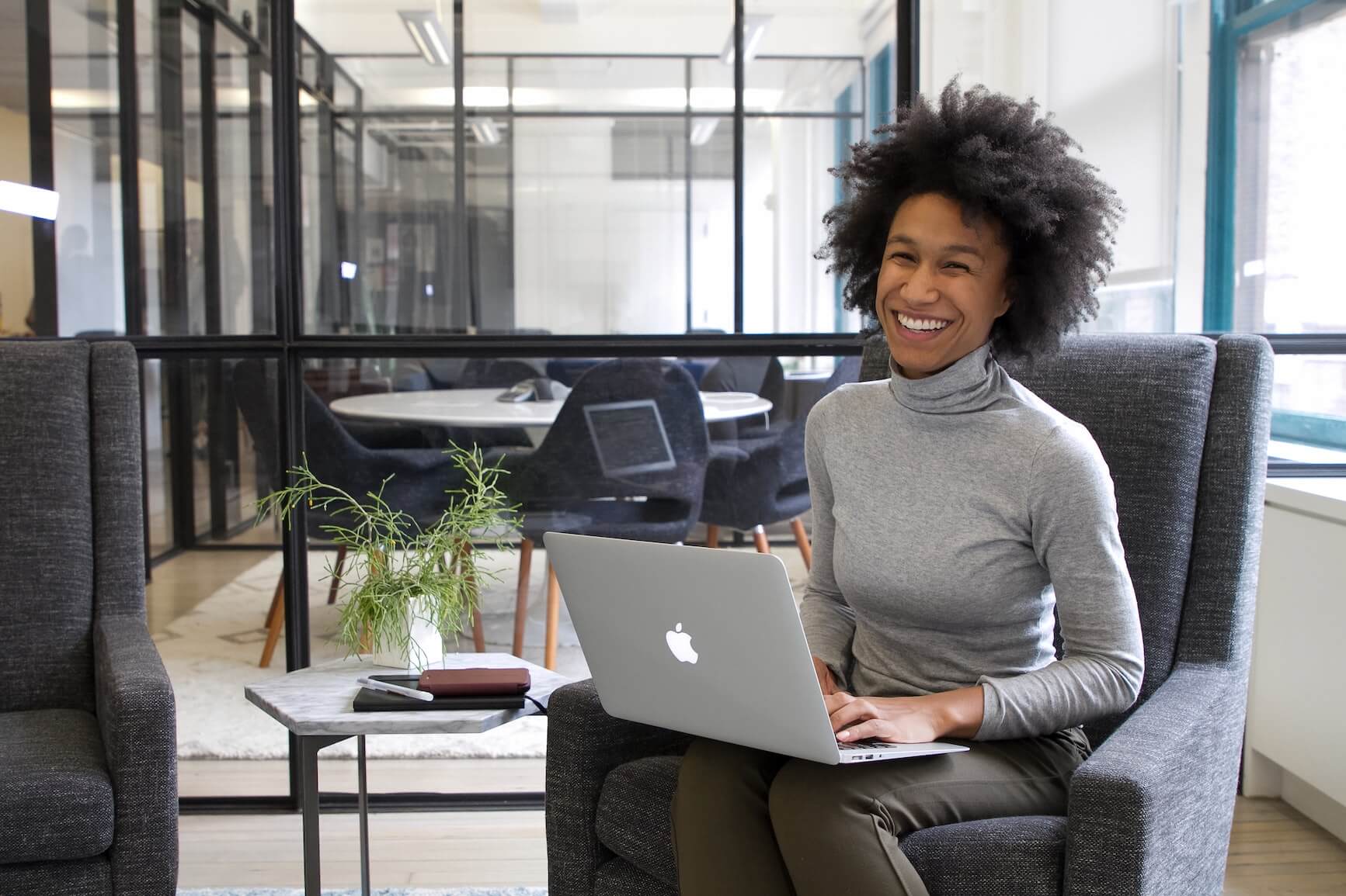 smiling office worker