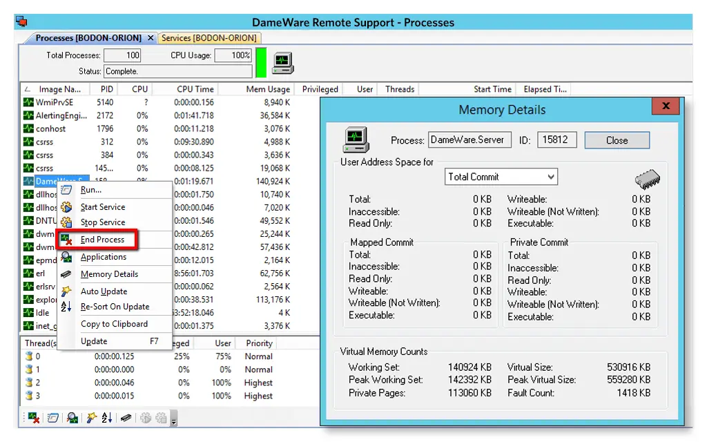 Dameware Remote Support - tab4 image en-us