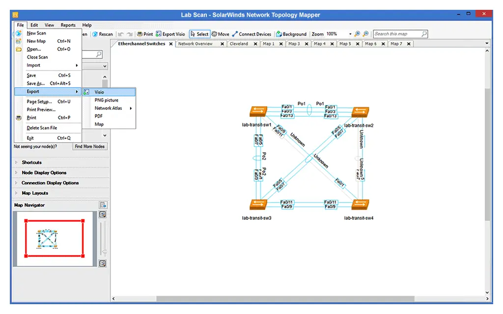 Network Topology Mapper - Network Mapping Software - Tree Menu Tab 3 Image