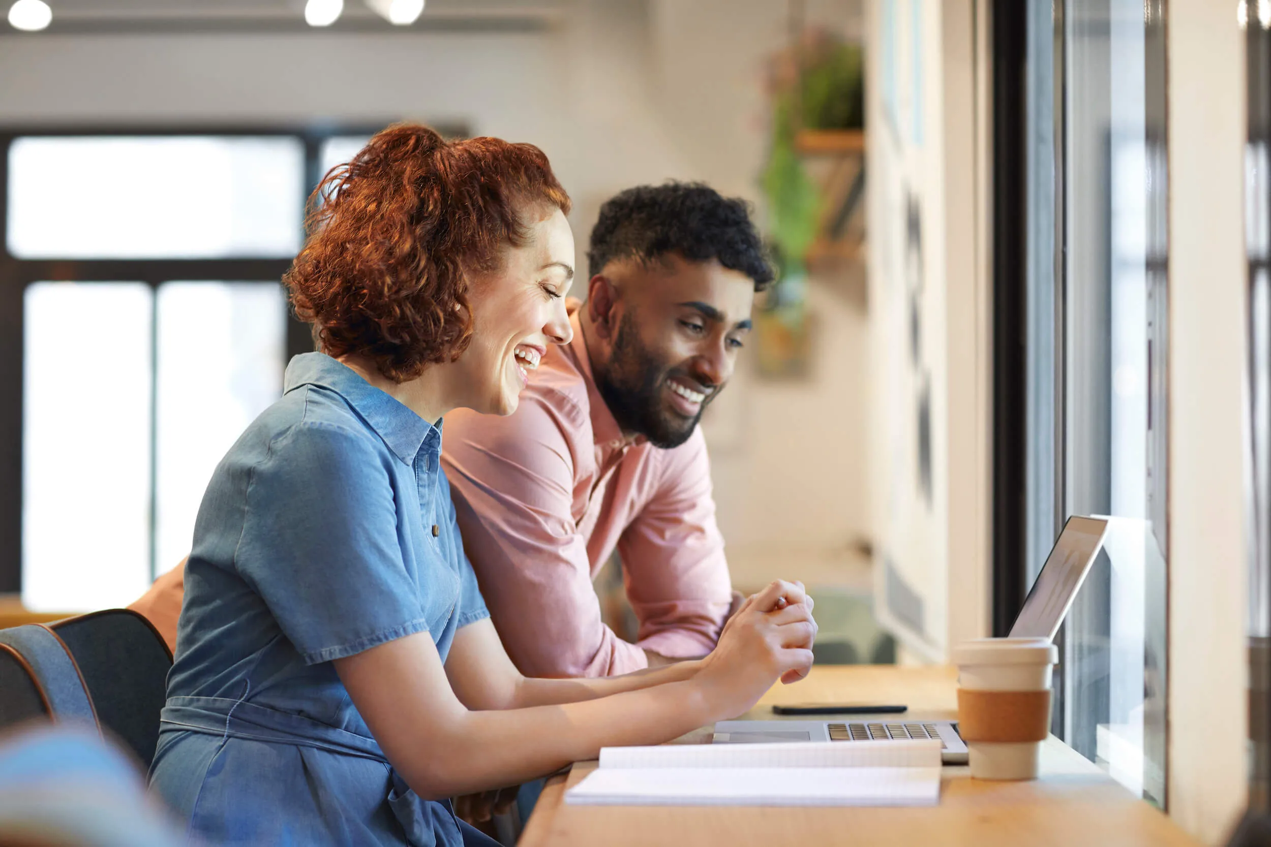 professional shares work information with colleague